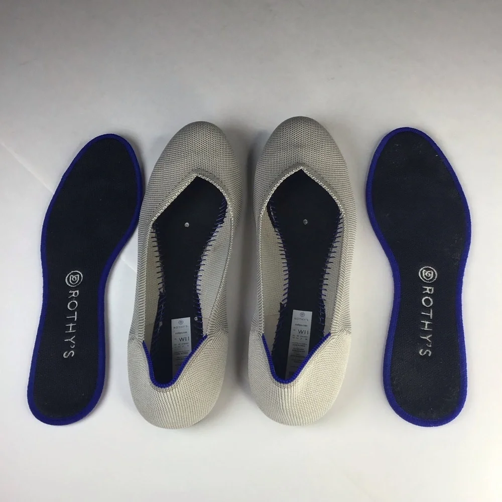 Rothy’s The Flats in Flax Birdseye Size 11. - Picture 8 of 8